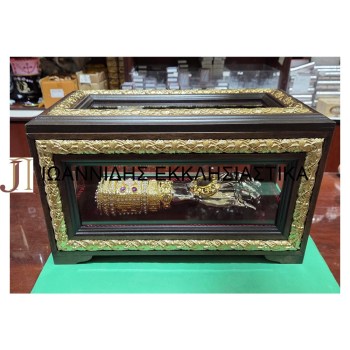 Λειψανοθήκη Δίχρωμη Με Βιτρίνα 